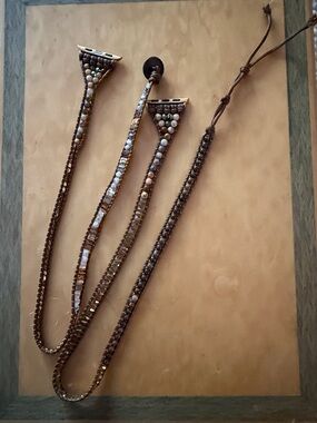 Cape Diablo Beaded Wrap Apple Watch Bracelet with Mixed Neutral Beads